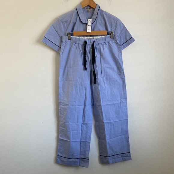 J. Crew Other - J. Crew Dreamy cotton-blend short-sleeve pajama pant set XS MONOGRAMMED